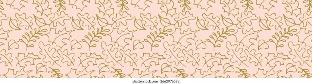 Patrón natural sin fisuras de otoño de hojas exóticas. Fondo floral de Vector. Fondo sin fisuras de la hoja que cae con el roble. Arce, castaño, tilo, álamo, nogal y follaje de serrano en estilo de dibujos animados.