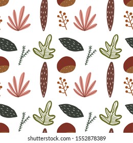 autumn seamless patern. Abstract autumn element. Isolated vector illustration