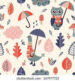 Autumn seamless pattern