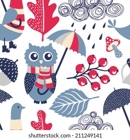 Autumn seamless pattern
