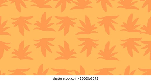 autumn seamless pattern abstract floral background with leaves, hand drawing flat color.