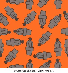 autumn seamless pattern abstract floral background with leaves, hand drawing flat color.