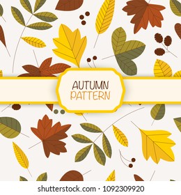 Autumn seamless pattern background.