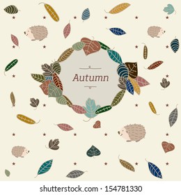 Autumn seamless pattern, background 