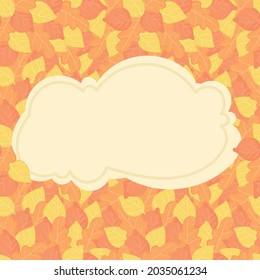 Herbst nahtloser Muster Hintergrund für Werbung, Text. Farbige Herbstblätter nahtloser Hintergrund