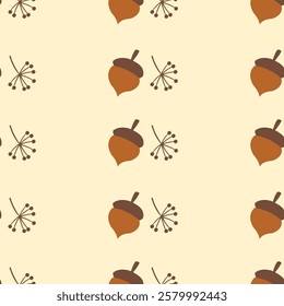 Autumn seamless pattern background. Autumn illustration pattern. Autumn background. Perfect for fashion clothes, shirt, fabrics, textiles, wallpaper, decor, illustration, print, packaging. 