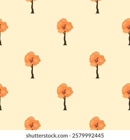 Autumn seamless pattern background. Autumn illustration pattern. Autumn background. Perfect for fashion clothes, shirt, fabrics, textiles, wallpaper, decor, illustration, print, packaging. 