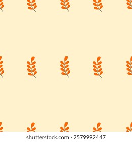 Autumn seamless pattern background. Autumn illustration pattern. Autumn background. Perfect for fashion clothes, shirt, fabrics, textiles, wallpaper, decor, illustration, print, packaging. 