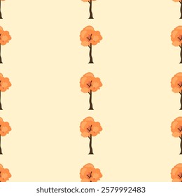Autumn seamless pattern background. Autumn illustration pattern. Autumn background. Perfect for fashion clothes, shirt, fabrics, textiles, wallpaper, decor, illustration, print, packaging. 