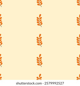Autumn seamless pattern background. Autumn illustration pattern. Autumn background. Perfect for fashion clothes, shirt, fabrics, textiles, wallpaper, decor, illustration, print, packaging. 