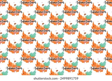 Autumn seamless pattern background. Seamless pattern background with autumn leaf 