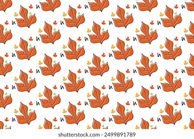 Autumn seamless pattern background. Seamless pattern background with autumn leaf 