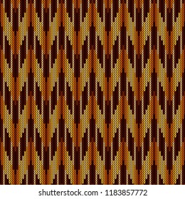 Autumn seamless pattern. Camouflage abstract knitted pattern. Design for sweater, scarf, comforter or clothes texture. Vector illustration.