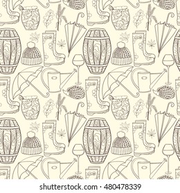 Autumn seamless pattern can be used for wallpaper, website background, wrapping paper. 