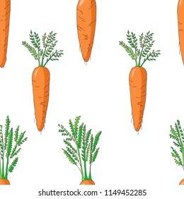 autumn seamless pattern with carrot