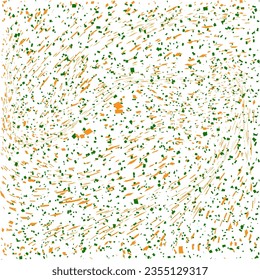 Autumn, seamless pattern of colored confetti and transparent background.