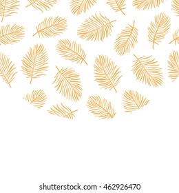 Autumn seamless pattern with colored leaves. Forest background.