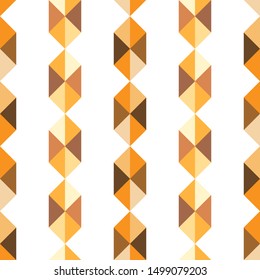 Autumn seamless pattern. Colorful vertical stripes in triangle shapes. Suitable for wallpaper, poster, packaging.