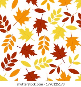 Autumn seamless pattern. Digital paper. Vector background. 