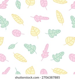 Otoño sin patrón con hojas de garabato para el Fondo de pantalla scrapbook embalaje textil impresión o papel de embalaje