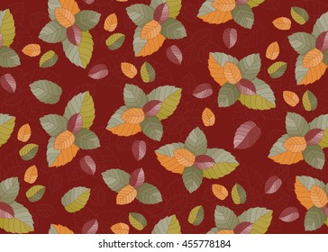 Autumn seamless pattern. Fall background.
