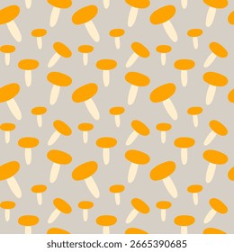 Autumn seamless pattern with flat design