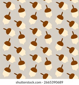 Padrão contínuo de outono com design plano