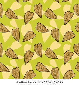 autumn seamless pattern with floral