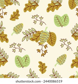 Autumn seamless pattern hand drawing