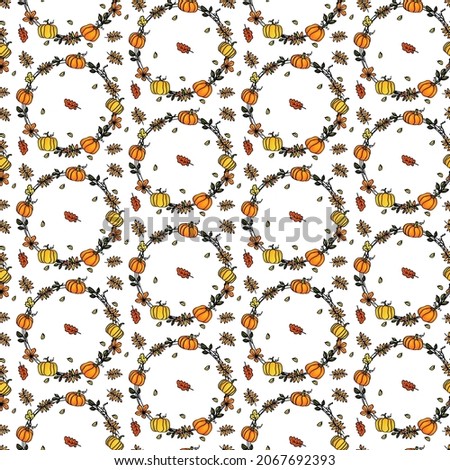 Autumn seamless pattern   holyday decor for Thanksgivin background