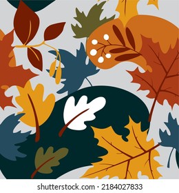Autumn Seamless Pattern. Hq editable vector for web and print use.