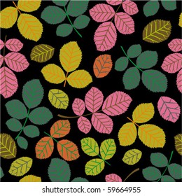 autumn seamless pattern with leaf