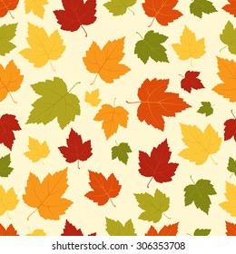 Herbst nahtloses Muster mit Blatt, abstrakte Textur, endloser Hintergrund.