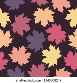 Autumn seamless pattern. Autumn leaf background. Abstract texture. Leaf fall. Colorful leaves. Nature background. Seamless pattern for web, backdrop, cover and textile. Vector Illustration.