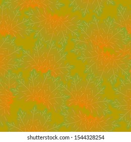 Autumn seamless pattern with leaf. autumn leaf background. Cute backdrop. Leaf fall. Colorful leaves. Dark Background. Autumn Flowers Background. Seamless Pattern With Floral Motifs 