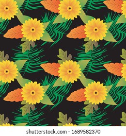 Autumn seamless pattern with leaf. autumn leaf background. Cute backdrop. Leaf fall. Colorful leaves. Seamless Pattern able to print for cloths, tablecloths, blanket, shirts, dresses,