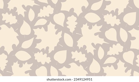 Patrón ininterrumpido de otoño con caída de hojas, silueta.
