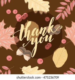 Autumn seamless pattern with leaf, The inscription, the lettering on the theme of autumn