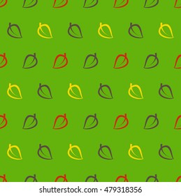 Autumn seamless pattern with leaves