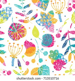 Autumn seamless pattern with leaves . Can be used for wallpaper, pattern fills, web page background, surface textures.