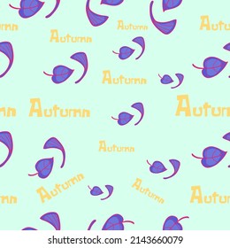 Autumn seamless pattern with leaves. Hand-drawn backdrop for invitations, fabric, decor.