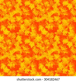 Autumn seamless pattern with leaves. Vector illustration.