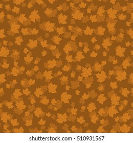 Autumn seamless pattern with leaves, vector