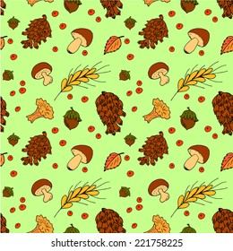 Autumn seamless pattern made in vector