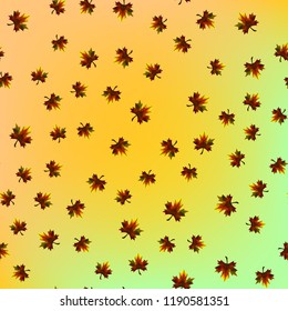 Autumn seamless pattern of maple leaves on a beautiful background