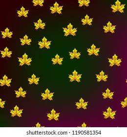 Autumn seamless pattern of maple leaves on a beautiful background