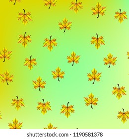 Autumn seamless pattern of maple leaves on a beautiful background