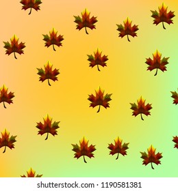 Autumn seamless pattern of maple leaves on a beautiful background