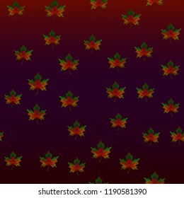 Autumn seamless pattern of maple leaves on a beautiful background