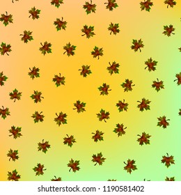 Autumn seamless pattern of maple leaves on a beautiful background